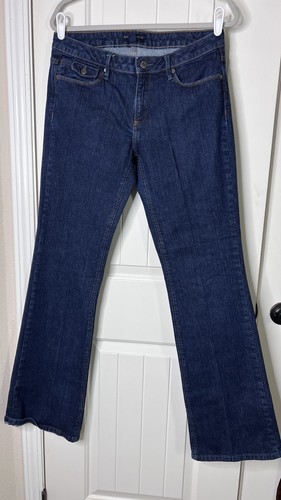 Banana Republic Jeans Womens 10L Dark Wash Mid Rise Denim Boot Cut Flap Pockets - 第 1/12 張圖片