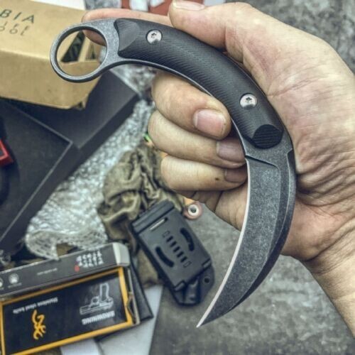 Nuevo Cuchillo Garra Karambit Todo 440C Acero G10 Mango Full Tang Camping Exterior C03 - Imagen 4 de 5