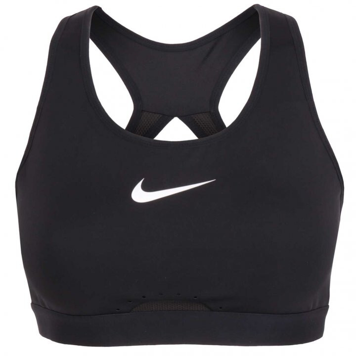 Nike Dri-Fit Women's Swoosh Sports Bra Sz XS (A-C) Black