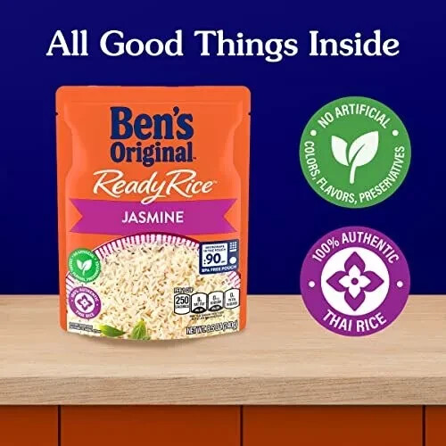 Bens Original Fertigreis Jasminreis Einfache Abendessen Seite 8,5 Oz 6er Pack - Bild 6 von 9