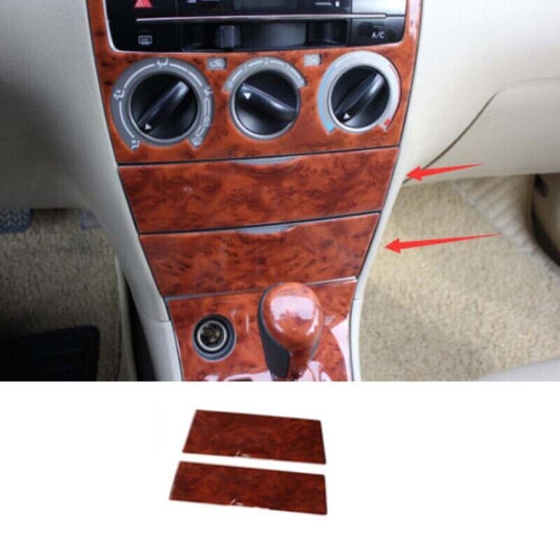 For Toyota Corolla Center Console 2003-08 Peach Wood Grain Storage