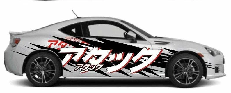 Anime ITASHA Zero Two car side sitcker car door sticker wrap fit any cars Vinyl - Image 3 of 3