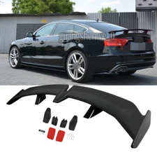 55'' PRO-Style Rear Trunk Spoiler Wing Drill-free Black For Audi A5 S5 RS5 8T