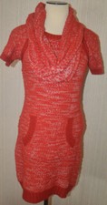 Women's Made For Me To Look Amazin Red Short Sleeve Sweater Dress & Scarf Medium