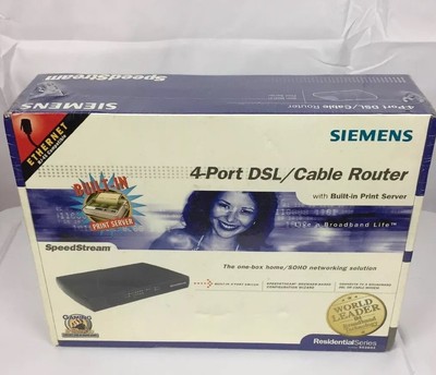 Siemens speedstream 2604 4 port dsl/cable router (609838003094)