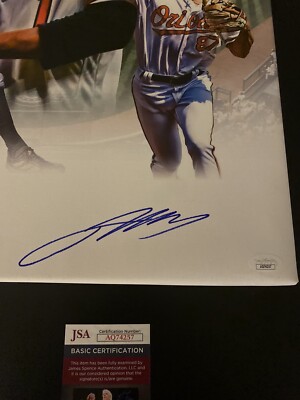 JACKSON HOLLIDAY SIGNED BALTIMORE ORIOLES 16x20 Canvas Autograph