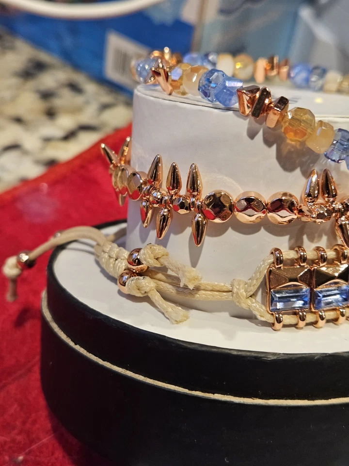 BP SUMMER STACKS 3 БРАСЛЕТА RBP7194 «Она рискует» подлинный окрашенный кварц на - Изображение 2 из 3