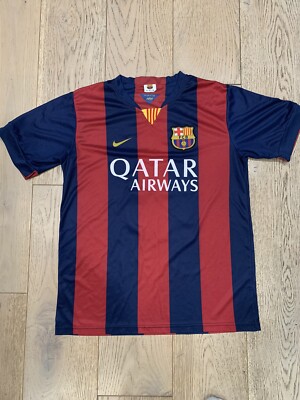 Barcelona FC 2014/2015 Home #21 Jade Qatar Nike Unicef Soccer