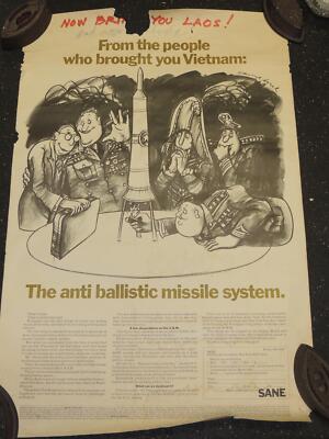 Vietnam Protest Poster Sane The Anti Ballistic Missile System