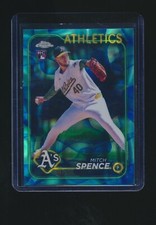 MITCH SPENCE 2024 TOPPS CHROME BLUE GREEN RC REFRACTOR PARALLEL 154/175 #USC166