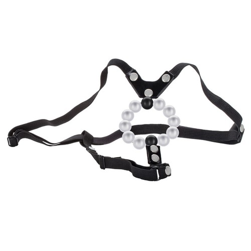 Tanga ajustable California Exotic Lovers con cuerda de perlas de placer blanco - Imagen 2 de 5
