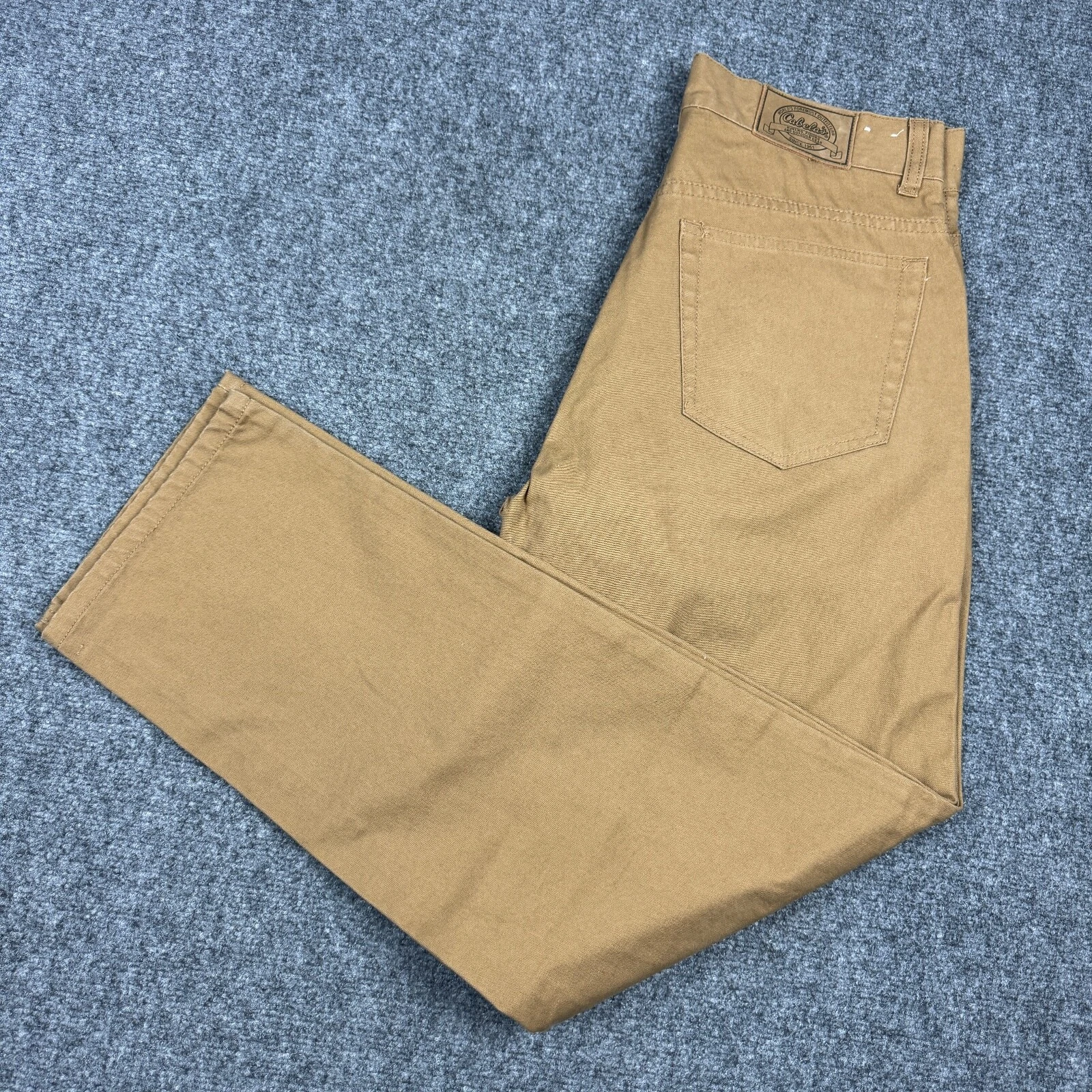 Cabelas Pants Mens 33 X 30 Brown Chino Regular Fit Cotton Straight Leg