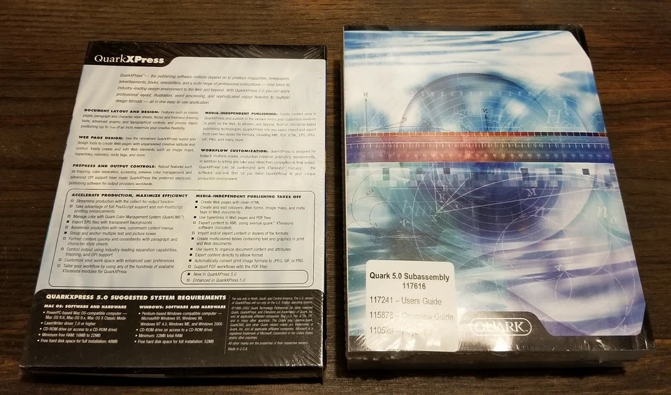 QuarkXPress MAC OS 5.0 Upgrade Software Guide Interface Overview BRAND NEW RARE  - Image 2 of 3