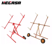 Paint Stand Rotating Panel Repair Universal Folding w/Adjustable Hooks Casters