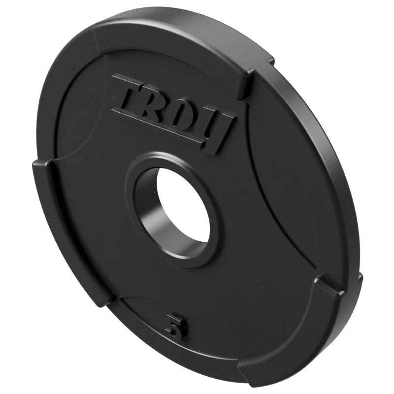 Juego de pesas Troy con cubierta de goma entrelazada agarre olímpico - Juego de 300 lb - NUEVO Foto 3 de 4