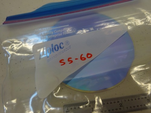 RARE SAPPHIRE WAFER COATED WITH PLATINUM + STRONTIUM TITANATE as is BIN#S5-60 - Picture 8 of 8