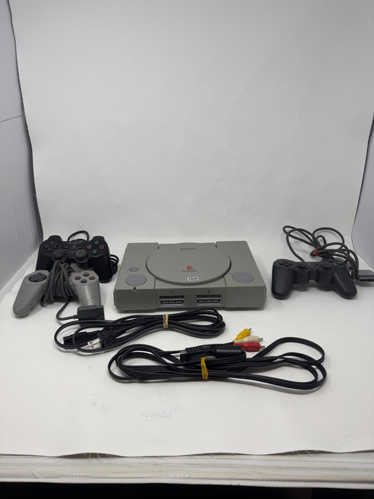 Sony PlayStation SCPH-7001 Gray NTSC-J Bundle with 2 Controllers & Cables