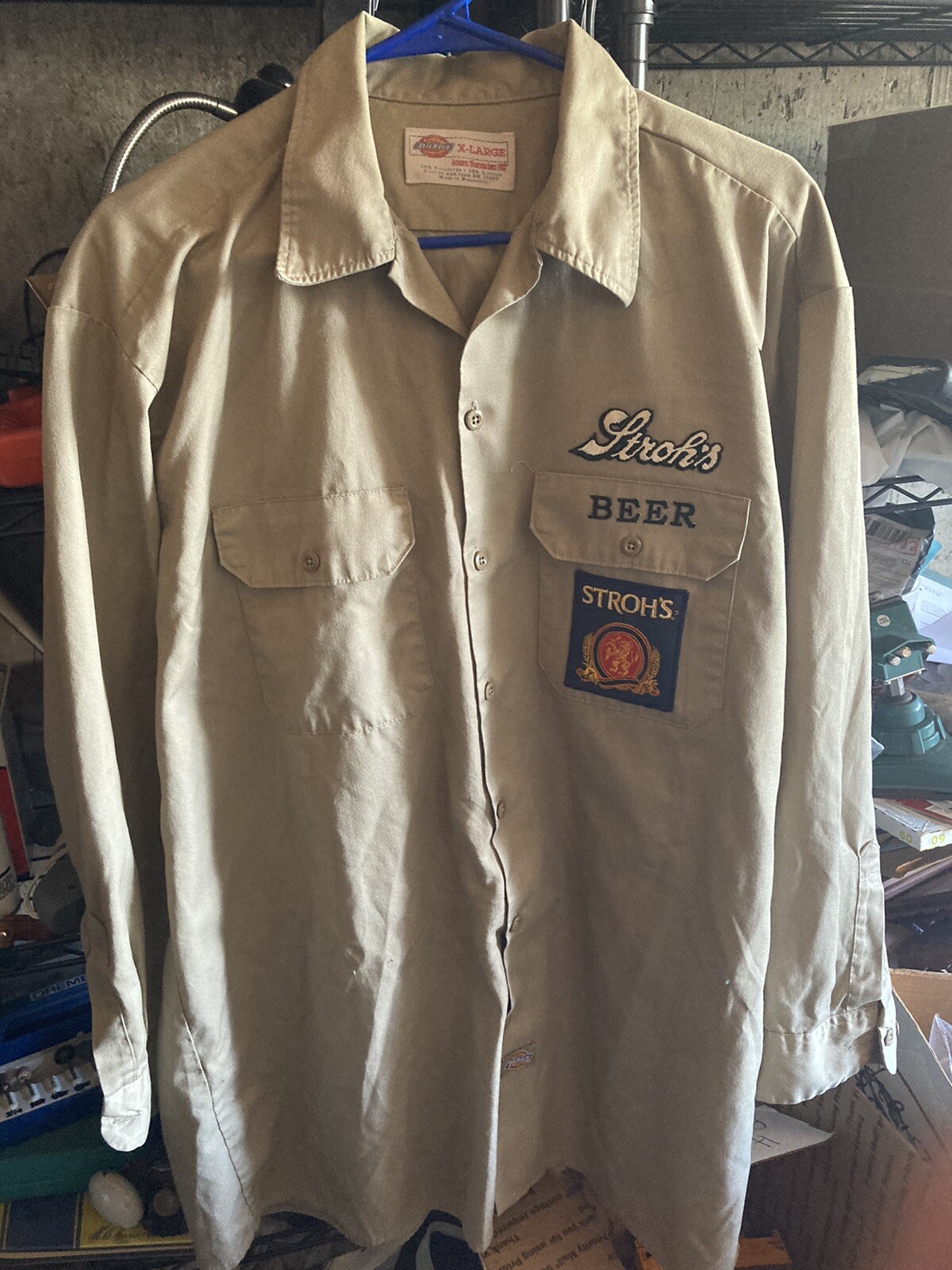 1970’s Strohs Beer Work Shirt for Bowling ect XLarge … Gem