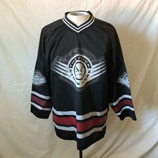 Vintage 90s Bad Boy Club Hockey Jersey Large Black VTG Made in USA