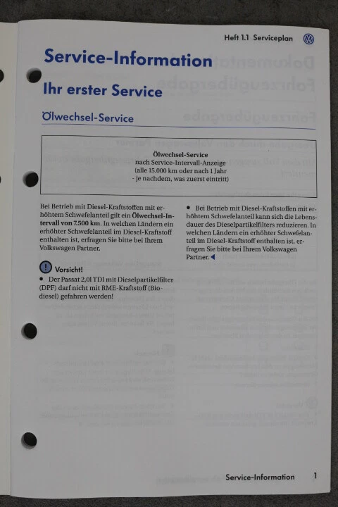 VW Serviceplan 11.2003 New Beetle Golf Variant Polo "Ohne Einträge" Serviceheft - Bild 4 von 4