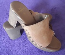 Neu"Sansibar“Da.schicke Plato Schuhe sehr leicht echt Leder Taupe GR:40 NP:79,99