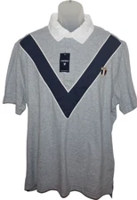 Daniel Cremieux Rugby Style Polo Shirt XL Stretch Heather Gray NWT (GP166)