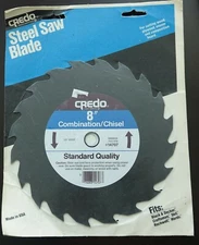 Credo 8" Combination/ Chisel Steel Saw Blade 5/8" arbor #14707 wood/plywood/vene