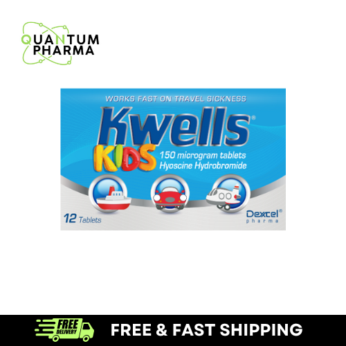 Kwells Kids Junior Nausea Travel Sickness 150 Microgram 12 Tablets - Max 1 Box - Picture 1 of 1
