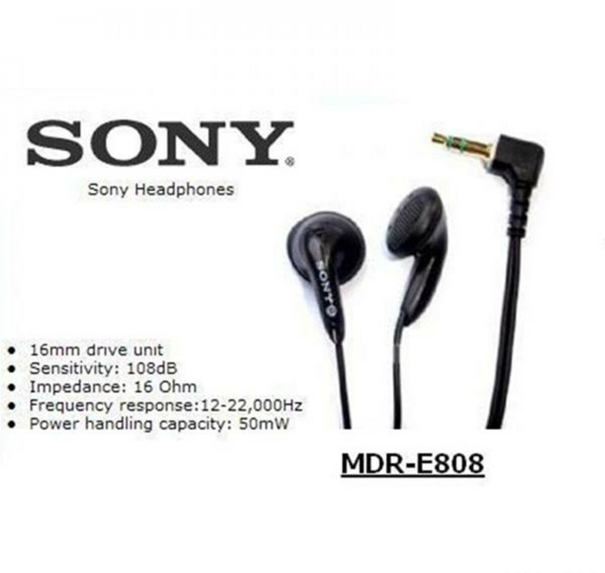 Classic Sony MDR E808 InEar Headphones Deep base 3.5mm Free Classic Sony MDR E808 InEar Headphones Deep base 3.5mm Free
