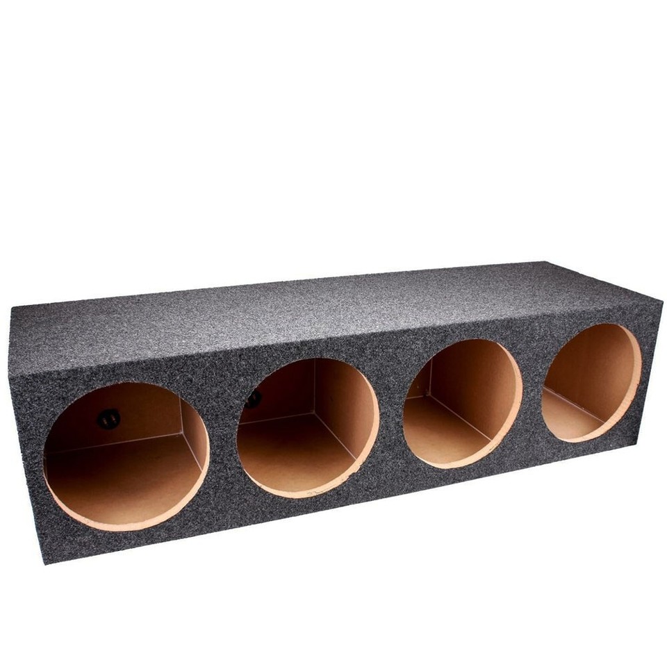 Quad Box QPower Heavy Duty Quad 12-inch Sealed Car Subwoofer Enclosure Box New ...