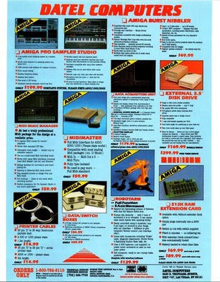 Datel Computers Amiga Burst Nibbler Tropicana Ave Las Vegas NV 1988 Amiga Ad TB9