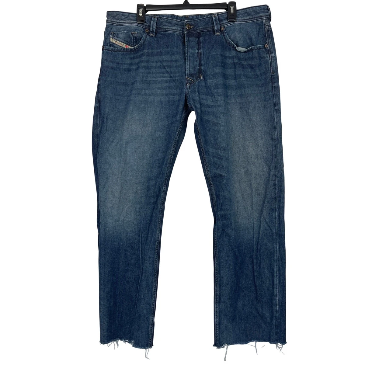 Diesel Uomo Jeans Larkee Regular Del 1985 - Blu Scuro, Vestibilità Regolare, Vita Bassa, Gamba Dritta - 5