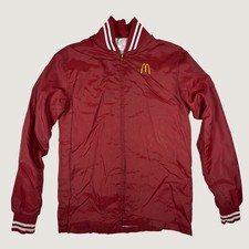 Vintage 1983 McDonalds Stan Herman Jacket Red Nylon Uniform Small Made in USA