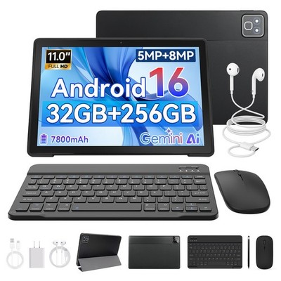 KOTSREN Tablet Android 16 Penta-Core 30GB + 128GB Widevine L1 Gemini IPS 11 zoll