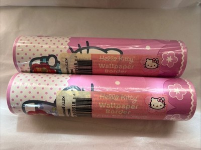 Hello Kitty Wallpaper Border- Kitty Spring Flowers- 15 x6.87 -2 Rolls- 30  Total