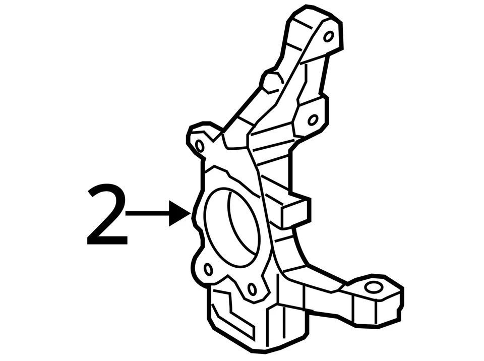 2008-2014 Dodge Avenger Passenger Front Spindle Knuckle Oem CWGQN - Image 3 of 3