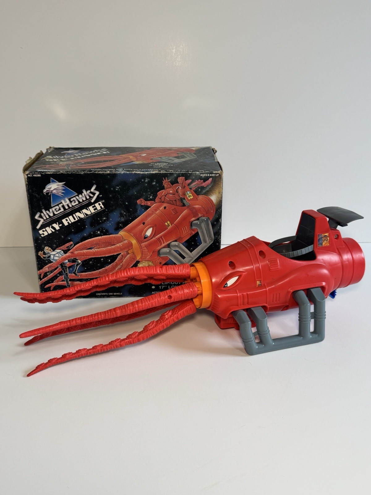 RARE VTG 1987 Kenner SilverHawks Skyrunner Ship W/ Box & Insert *NO MISSILE*