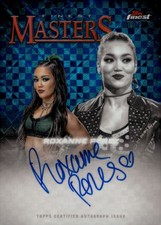 2025 Finest WWE Masters Checkerboard Blue Refractor Roxanne Perez Autograph 7/75