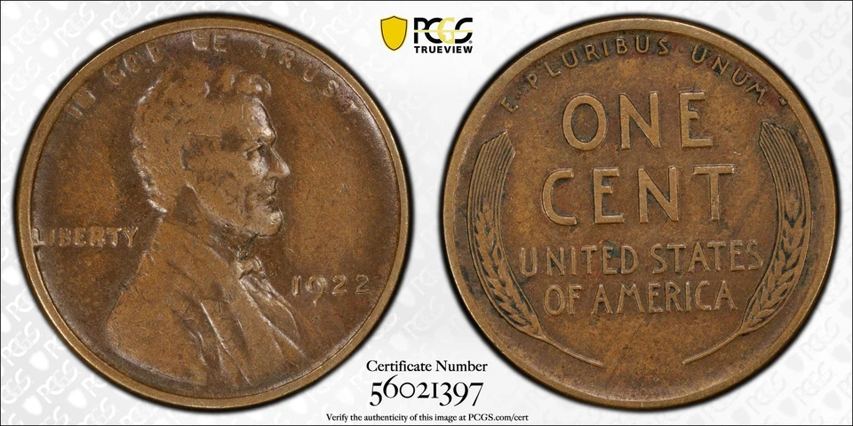 1922 "No D" Lincoln Wheat Cent PCGS XF-40 BN Strong Reverse - Image 3 of 3