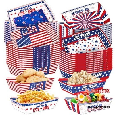 Party Decorations - 60 Pcs 4th of July Paper Food - Forth of July