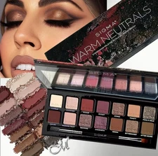 SIGMA Warm Neutrals 14 Shade Eyeshadow*Palette/Brush~Metallic &Matte 32g NIB $65