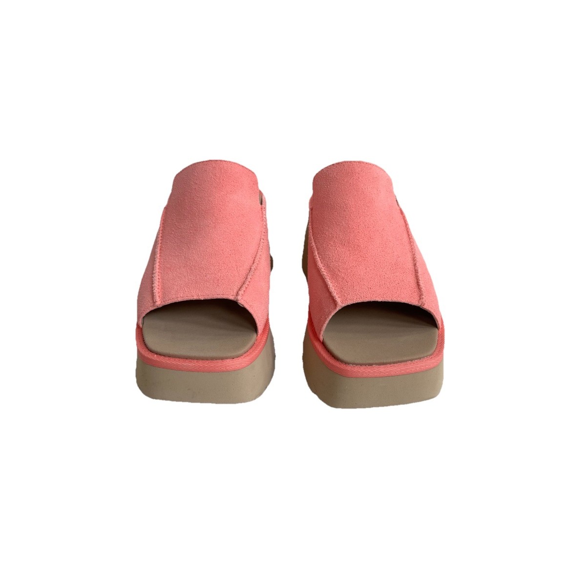 UGG NEW HEIGHTS SLIDE PINK SLIP ON PLATFORM SANDALS US 8.5