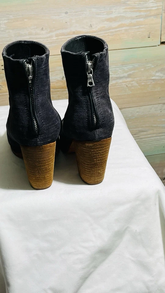 Rag & Bone Newbury Botines Azul Lona Denim Talla EU 37.5 US-7.5 Foto 2 de 3