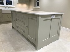 Kitchen Island Painted | Made To Order Size | Pan Drawers | Breakfast Bar Unit
