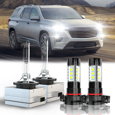 D3s Hid Headlight 5202 Led Fog Light Bulbs Kit For Chevy Traverse 2019-2021