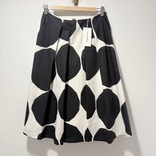 Marimekko Polkadot Full A Line Skirt Size 34 Size Small 4 Pockets Kiveys Poplin