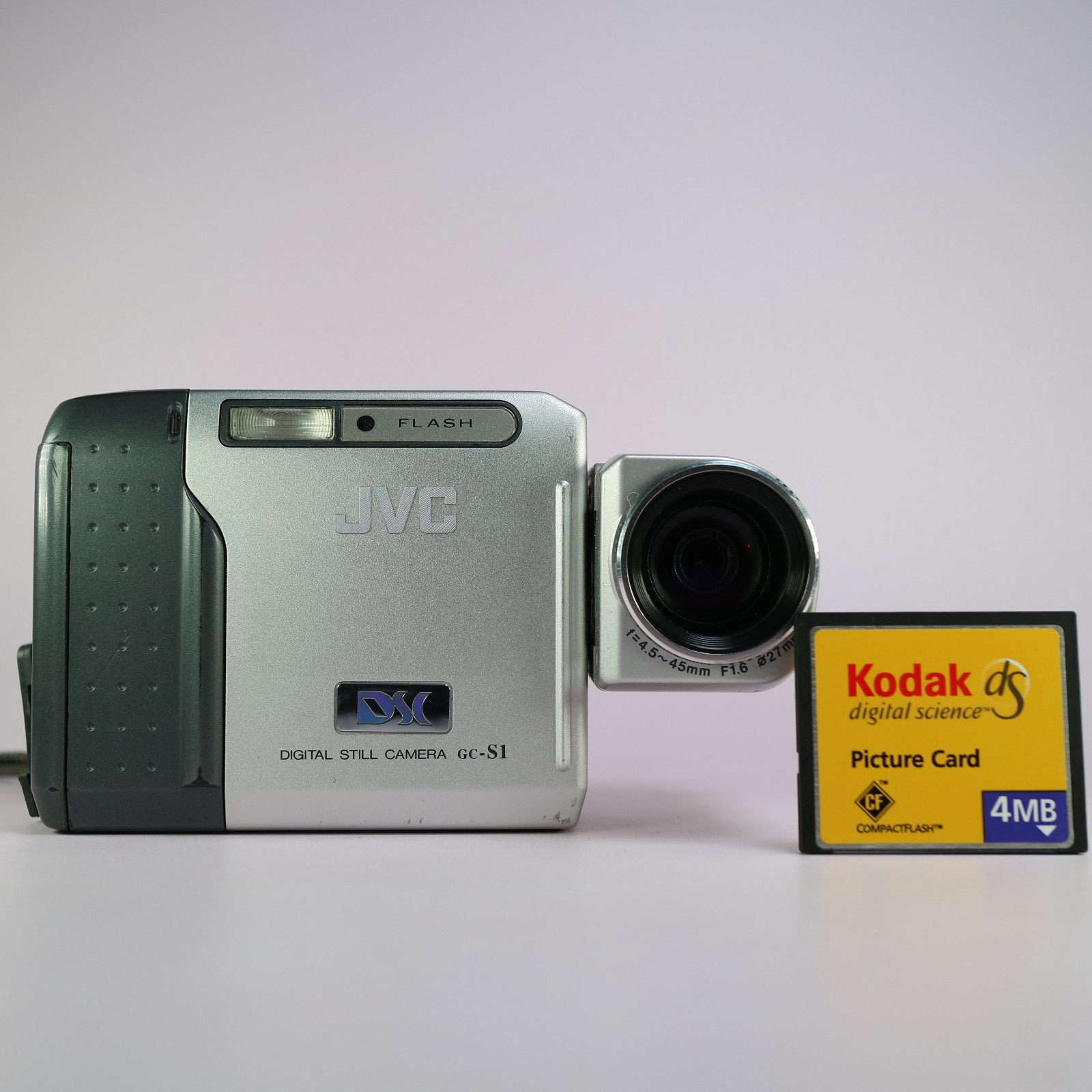 JVC Digital Camera GC-S1U 0.4MP Silver Rare Tested