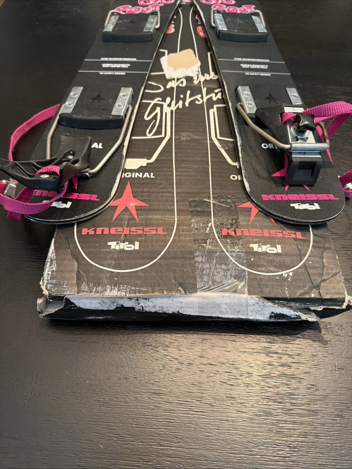Mini esquís Kneissl Big Foot cortos esquí hojas de nieve estilo libre usados en caja Foto 2 de 4