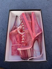 Pleasers Women's Pink Platform Heels