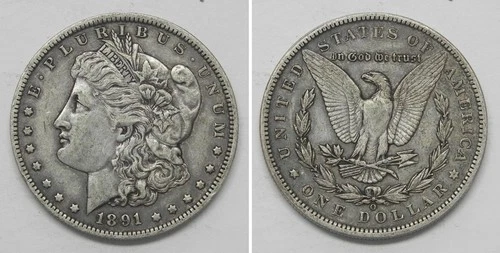 X7226  1891-O Morgan Dollar, XF